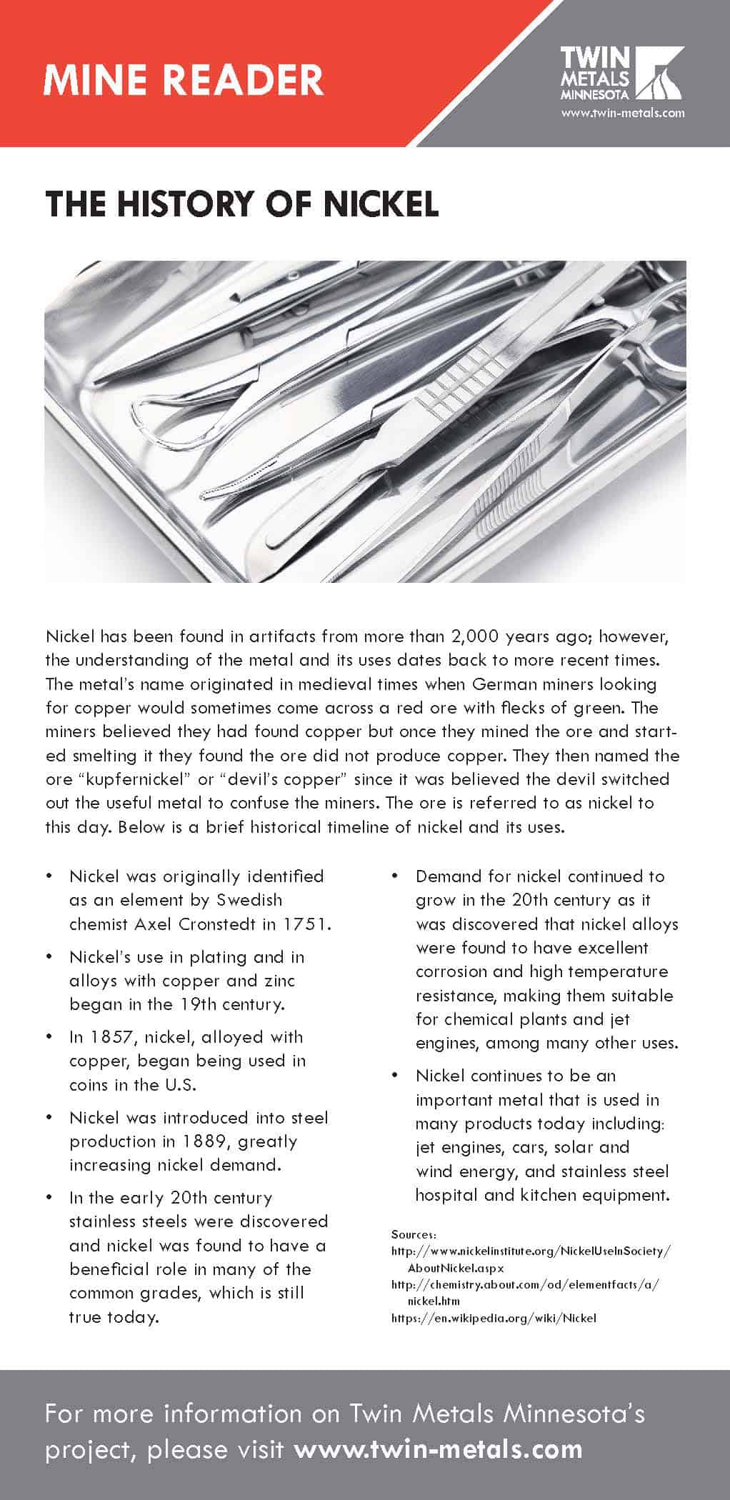 Nickel Metal: It's Properties, History, Production & Uses